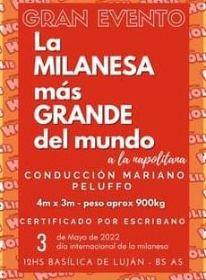 la milanesa m&aacute;s grande del mundo